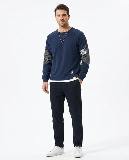 Nord Wear - Cokot | Printed-Sleeve Relaxed-Fit Sweatshirt Men