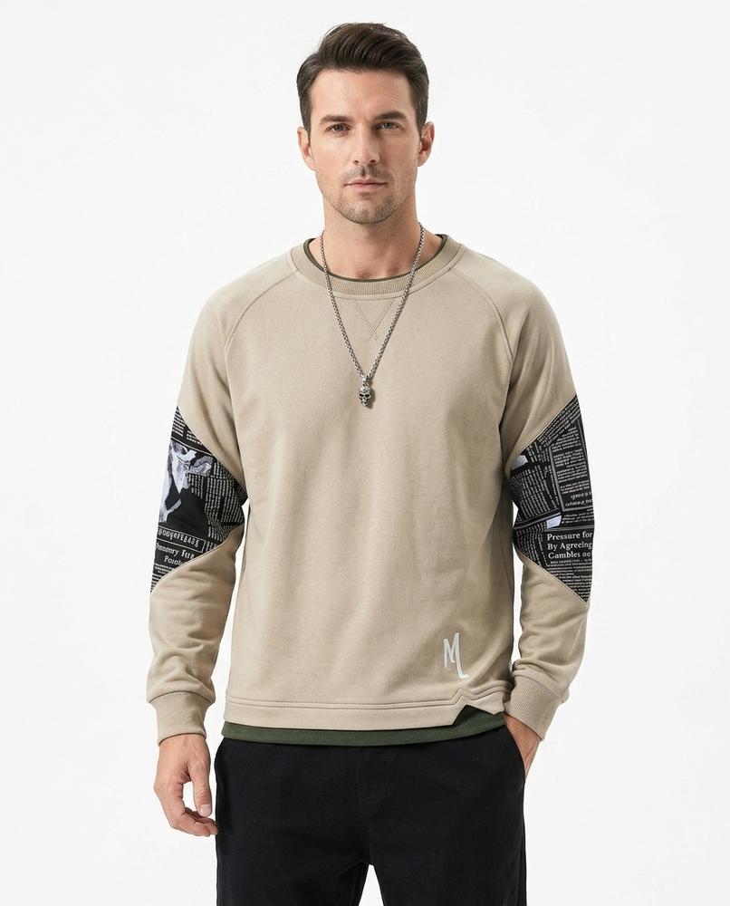 Nord Wear - Cokot | Printed-Sleeve Relaxed-Fit Sweatshirt Men