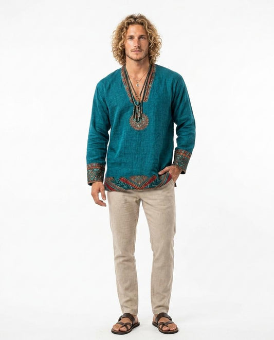 Nord Wear - Kitis | Embroidered V-Neck Tunic Men