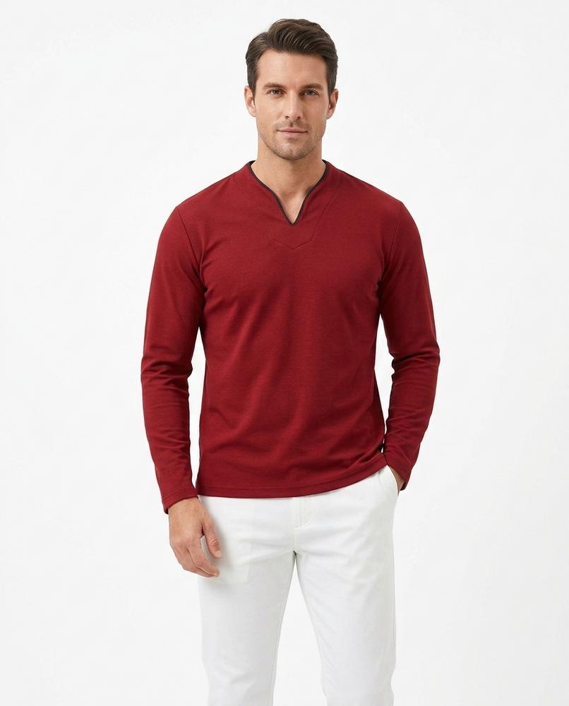 Nord Wear - Auzun | Long-Sleeved V-Notch T-Shirt Men