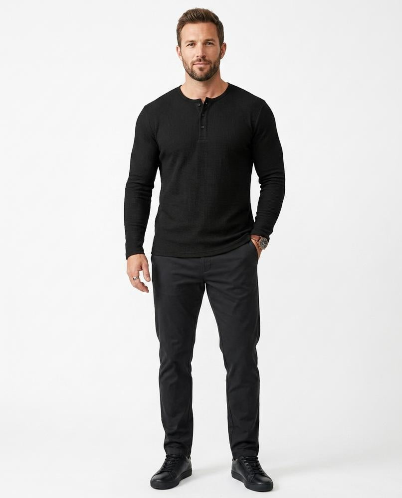 Nord Wear - Cotun | Waffle-Knit Henley Shirt Men