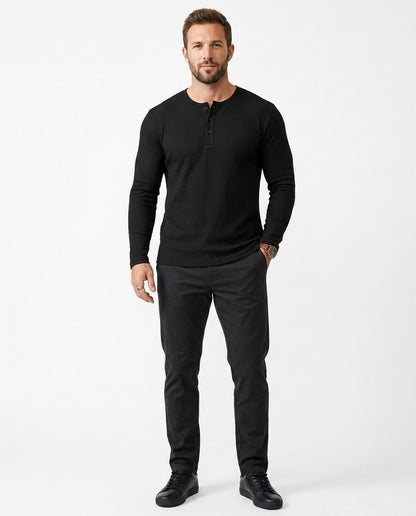 Nord Wear - Cotun | Waffle-Knit Henley Shirt Men