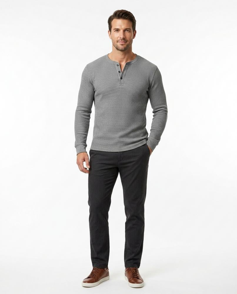 Nord Wear - Cotun | Waffle-Knit Henley Shirt Men