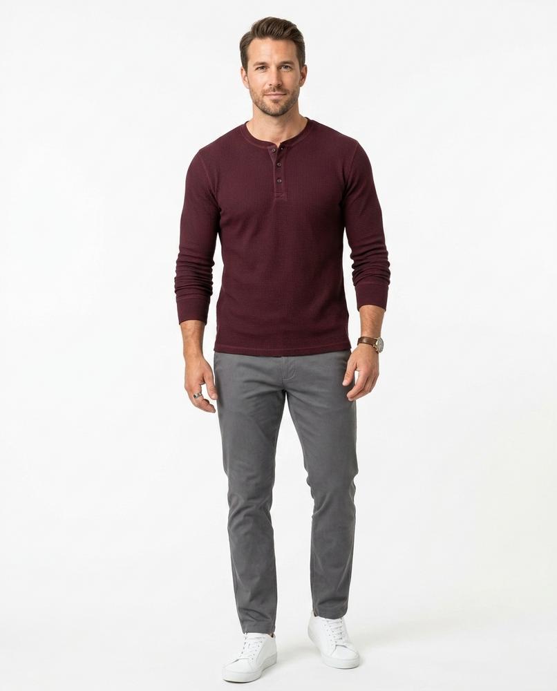 Nord Wear - Cotun | Waffle-Knit Henley Shirt Men
