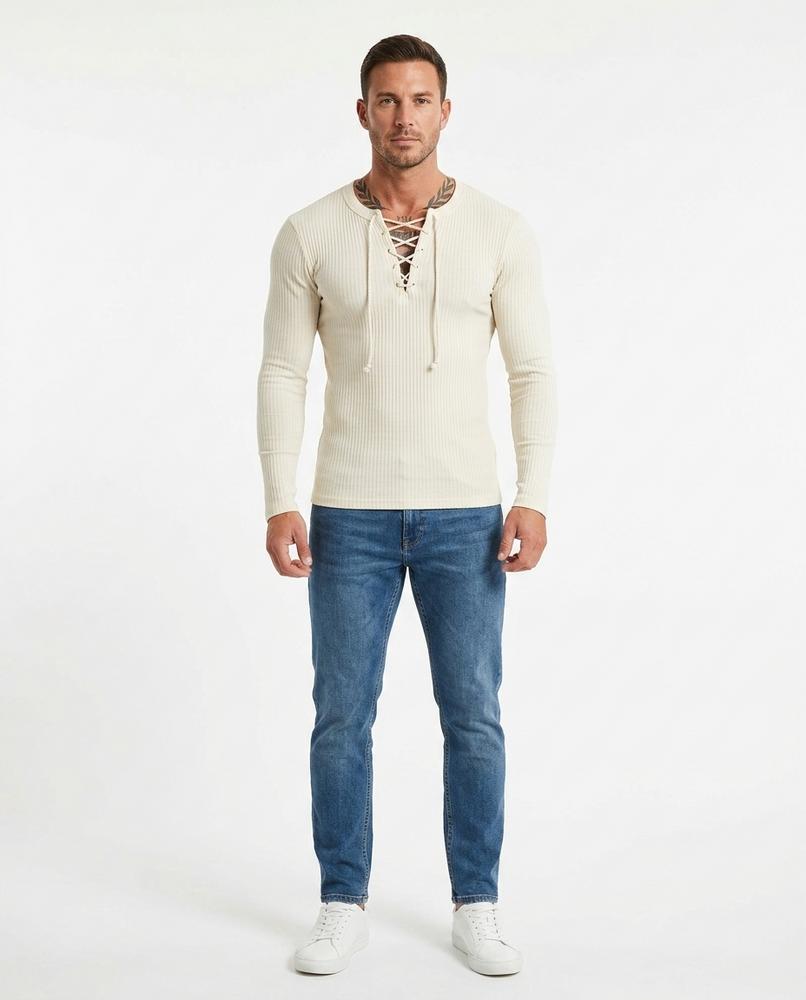 Nord Wear - Aedim | Ribbed Laced-Up Shirt Men