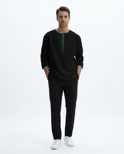 Nord Wear - Mawir | Long-Sleeved Henley Neck Tunic Men