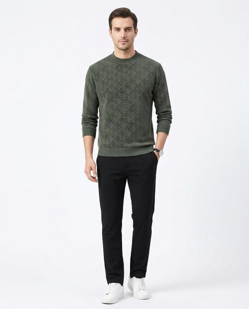 Nord Wear - Eelis | Logo-Patterned Mock Neck Sweater Men