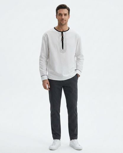 Nord Wear - Mawir | Long-Sleeved Henley Neck Tunic Men
