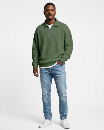Nord Wear - Kopas | Waffle-Knit Quarter-Zip Sweater Men
