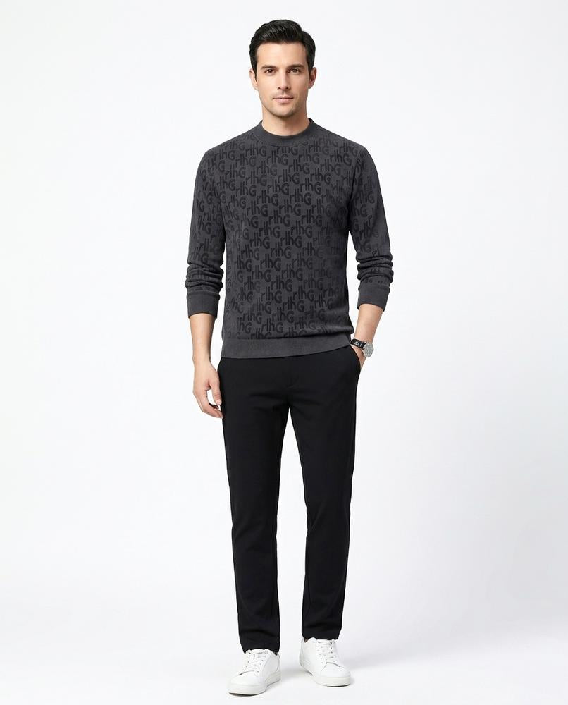 Nord Wear - Eelis | Logo-Patterned Mock Neck Sweater Men