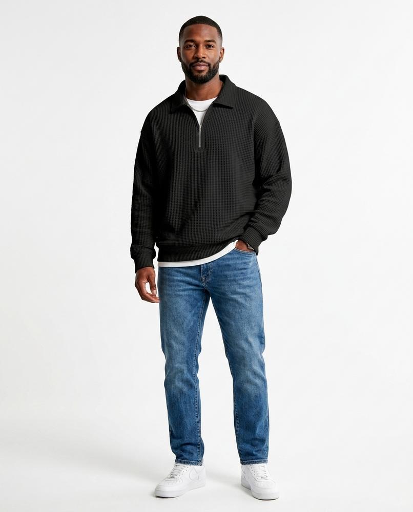 Nord Wear - Kopas | Waffle-Knit Quarter-Zip Sweater Men