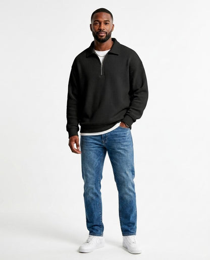 Nord Wear - Kopas | Waffle-Knit Quarter-Zip Sweater Men