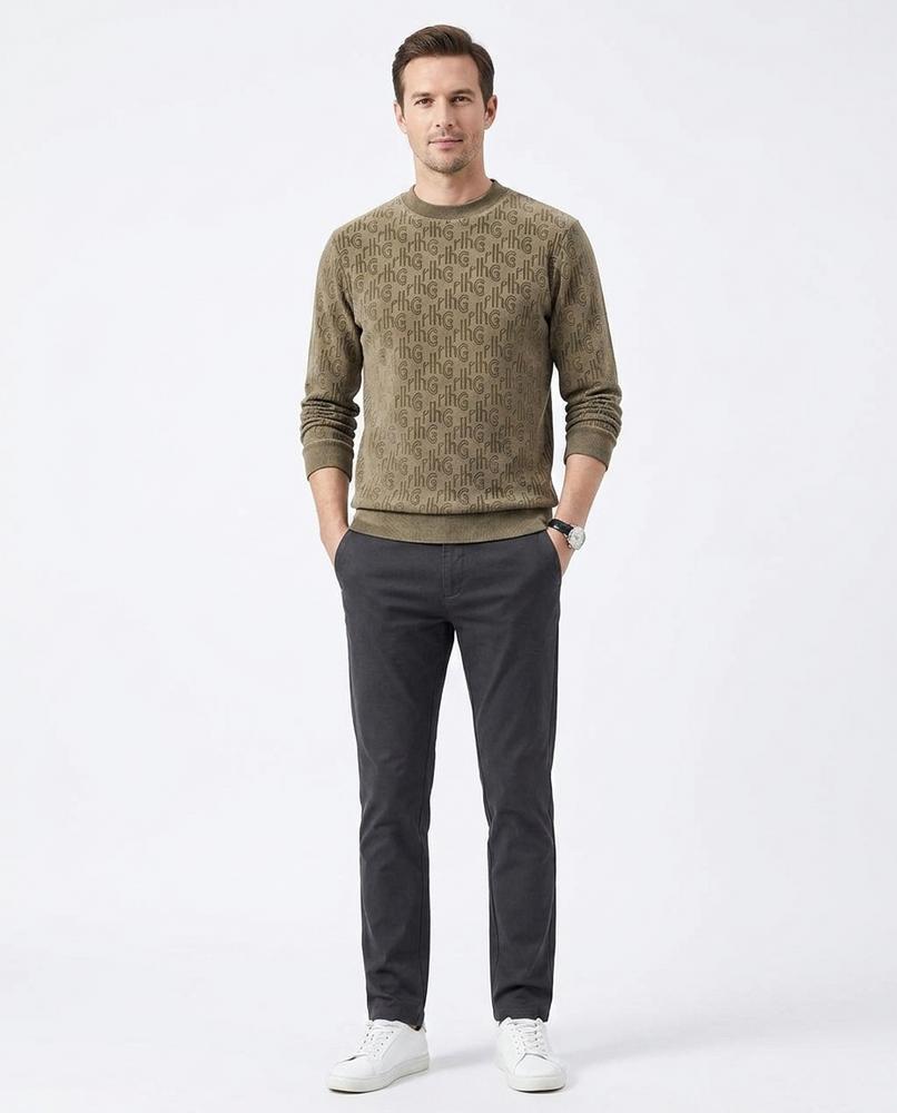 Nord Wear - Eelis | Logo-Patterned Mock Neck Sweater Men