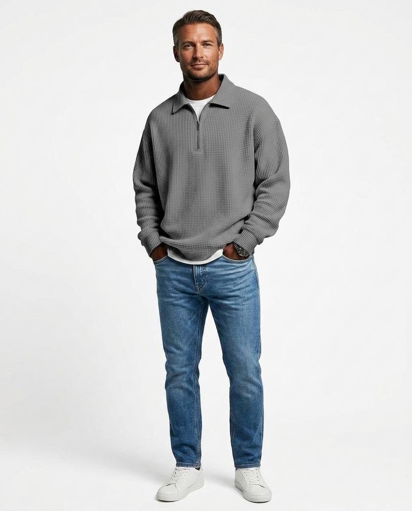 Nord Wear - Kopas | Waffle-Knit Quarter-Zip Sweater Men