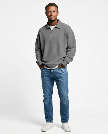 Nord Wear - Kopas | Waffle-Knit Quarter-Zip Sweater Men