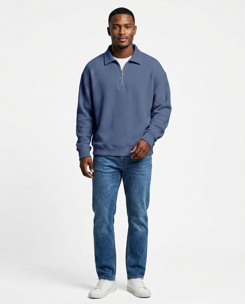 Nord Wear - Kopas | Waffle-Knit Quarter-Zip Sweater Men