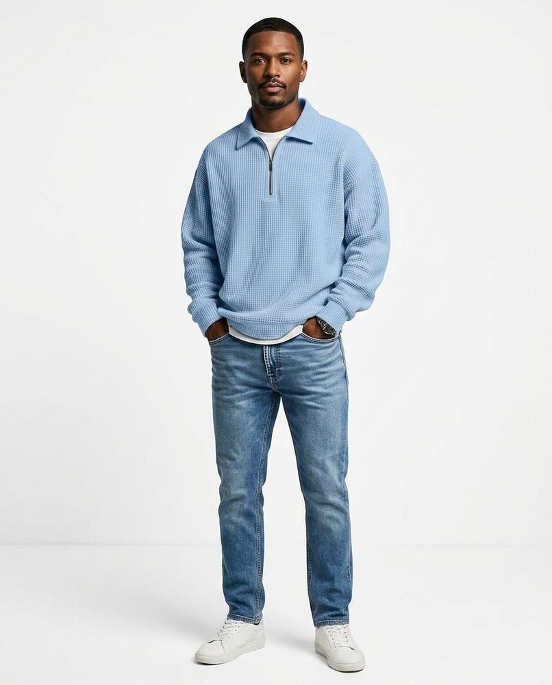 Nord Wear - Kopas | Waffle-Knit Quarter-Zip Sweater Men