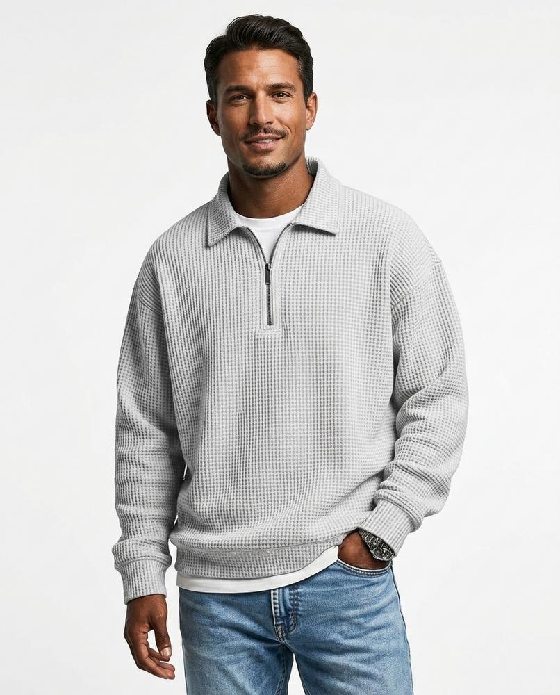Nord Wear - Kopas | Waffle-Knit Quarter-Zip Sweater Men