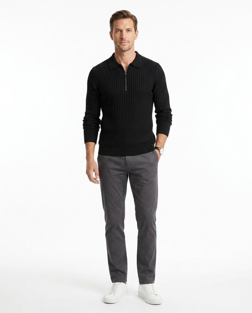 Nord Wear - Muzun | Ribbed Zip-Neck Sweater Men