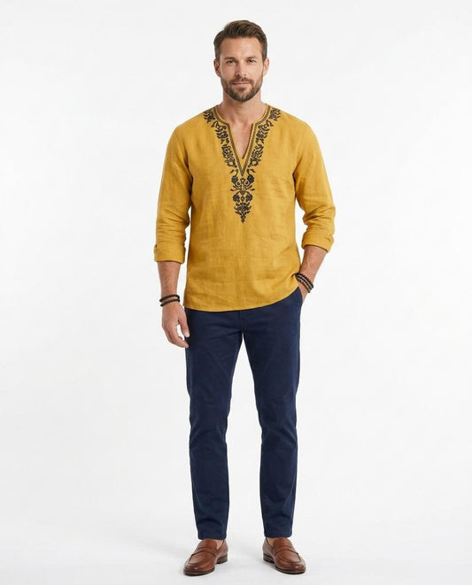 Nord Wear - Cokud | Embroidered V-Neck Tunic Men