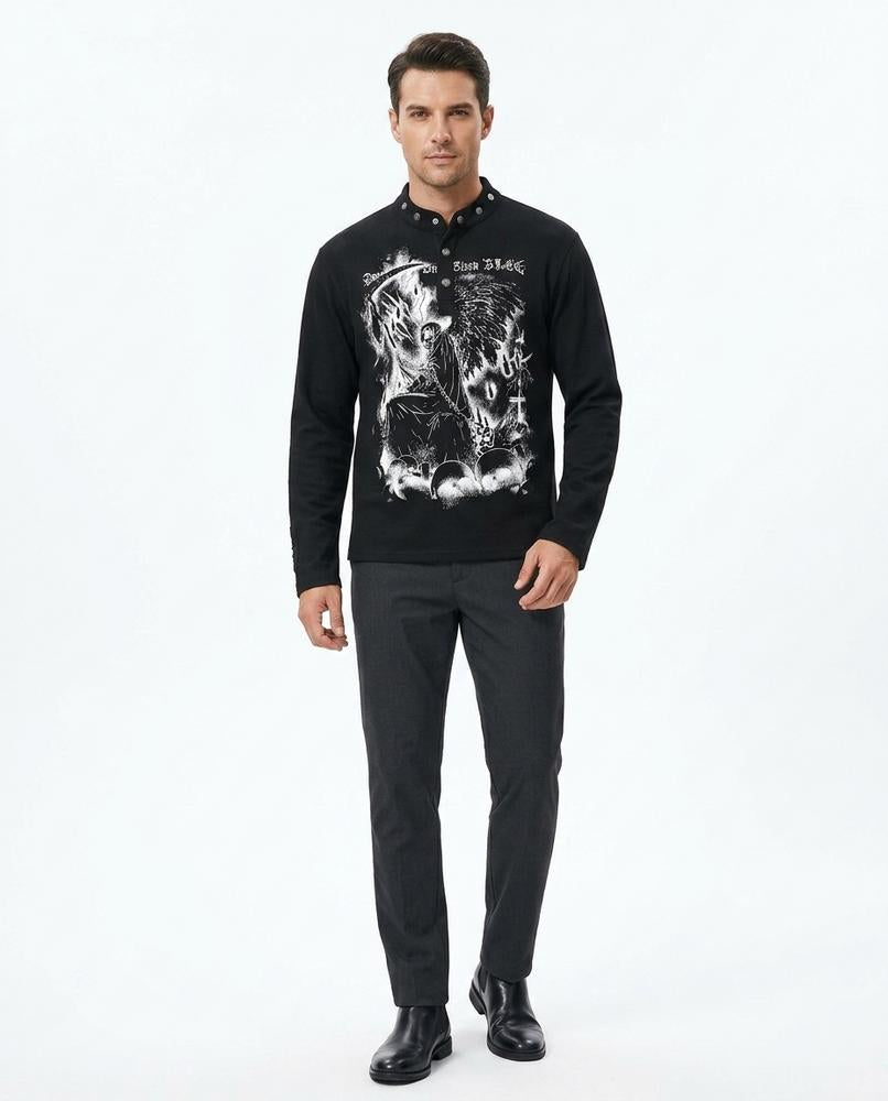 Nord Wear - Aamor | Graphic Print Henley Shirt Men