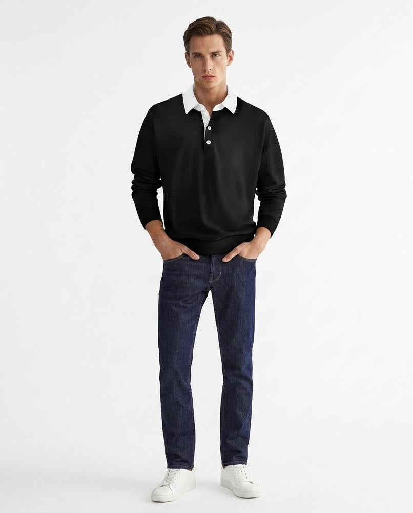 Nord Wear - Zatis | Contrast-Collar Long-Sleeved Sweatshirt Men