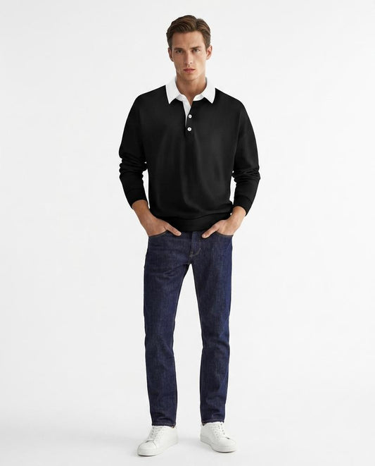 Nord Wear - Zatis | Contrast-Collar Long-Sleeved Sweatshirt Men