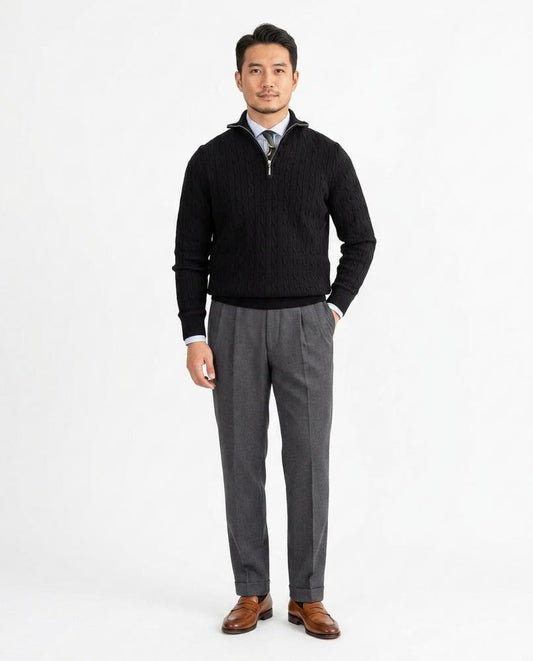 Nord Wear - Aopin | Cable-Knit Quarter-Zip Sweater Men