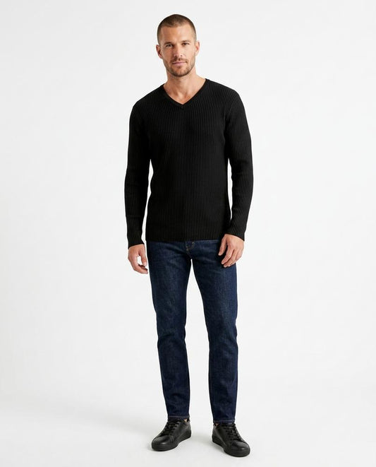 Nord Wear - Zepav | Rib-Knit V-Neck Sweater Men