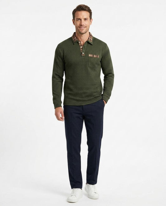Nord Wear - Rufik | Quilted Contrast-Trimmed Sweater Men