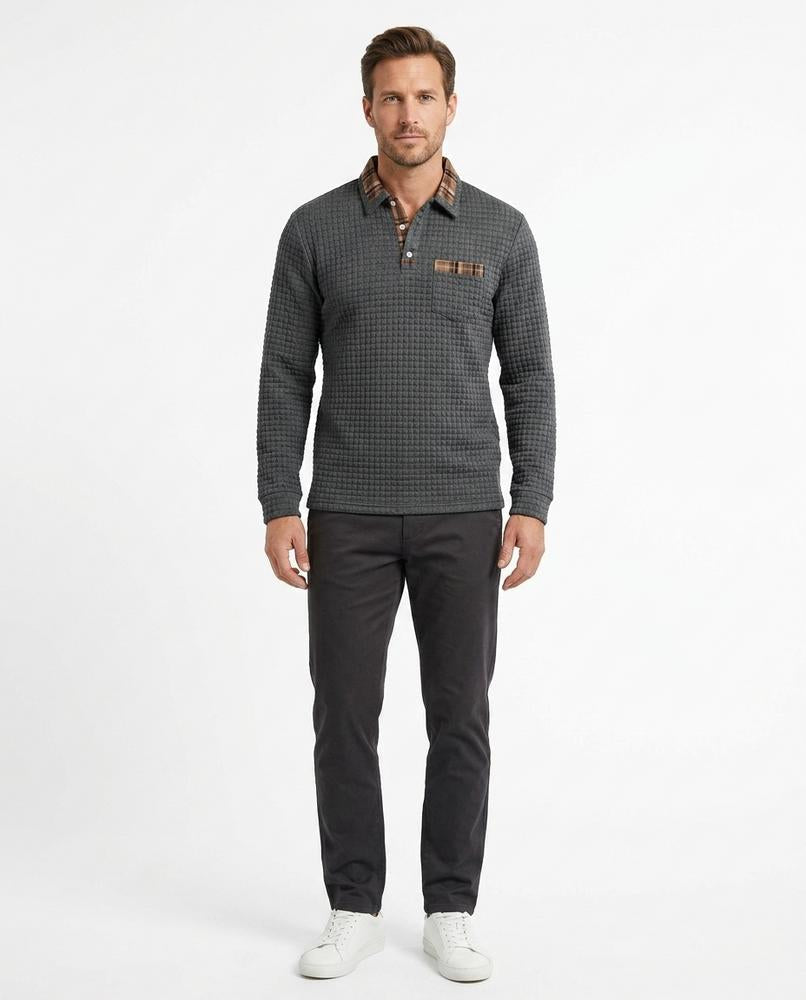 Nord Wear - Rufik | Quilted Contrast-Trimmed Sweater Men