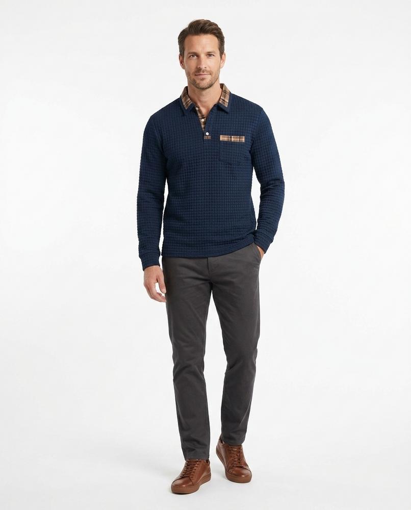 Nord Wear - Rufik | Quilted Contrast-Trimmed Sweater Men