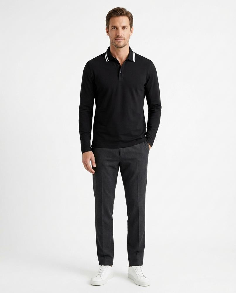 Nord Wear - Kuduv | Long-Sleeved Tipped-Collar Shirt Men