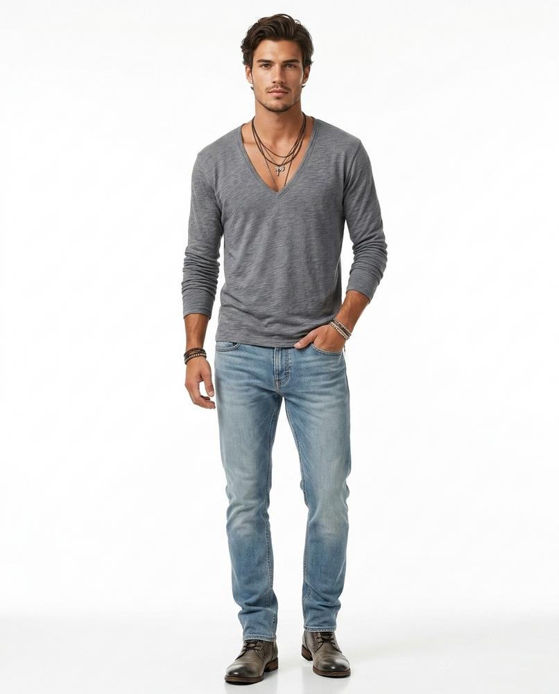 Nord Wear - Eilas | Melange V-Neck T-Shirt Men