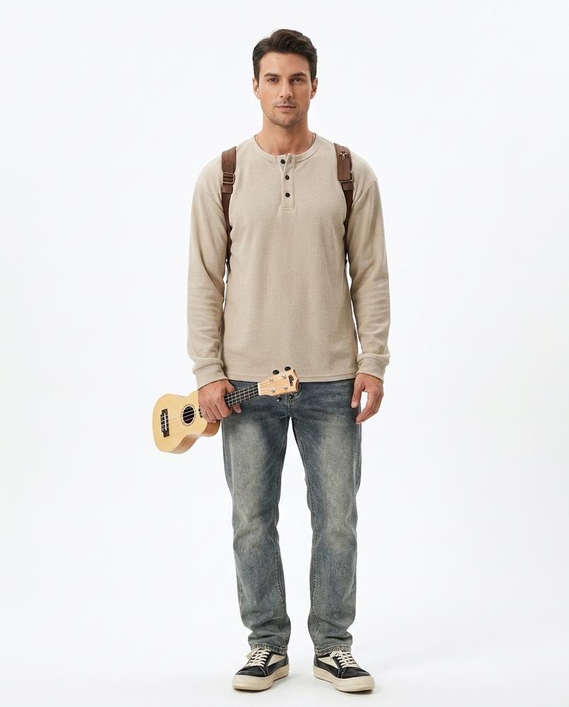 Nord Wear - Raret | Waffle-Knit Henley Shirt Men