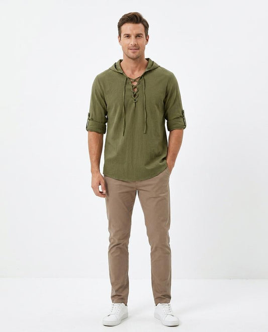 Nord Wear - Zowun | Hooded Lace-Up Shirt Men