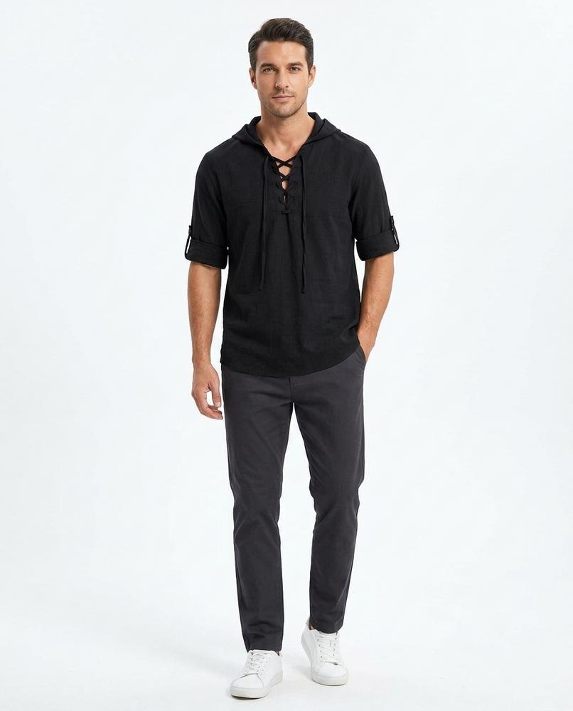 Nord Wear - Zowun | Hooded Lace-Up Shirt Men