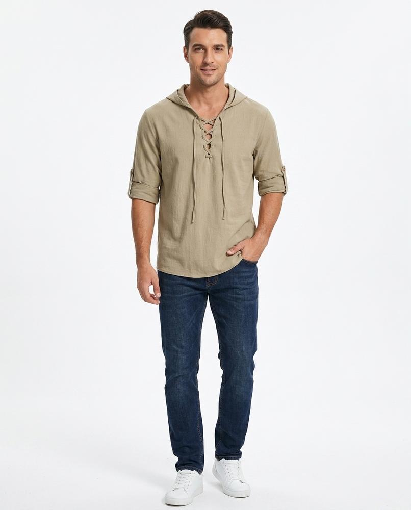 Nord Wear - Zowun | Hooded Lace-Up Shirt Men
