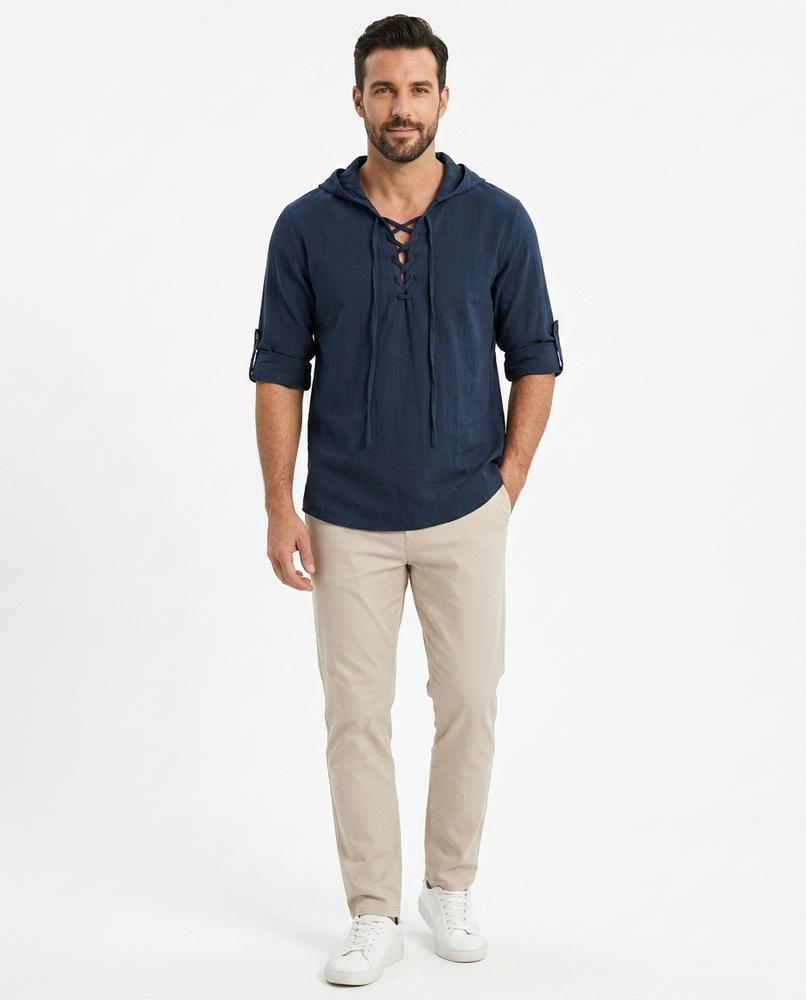 Nord Wear - Zowun | Hooded Lace-Up Shirt Men