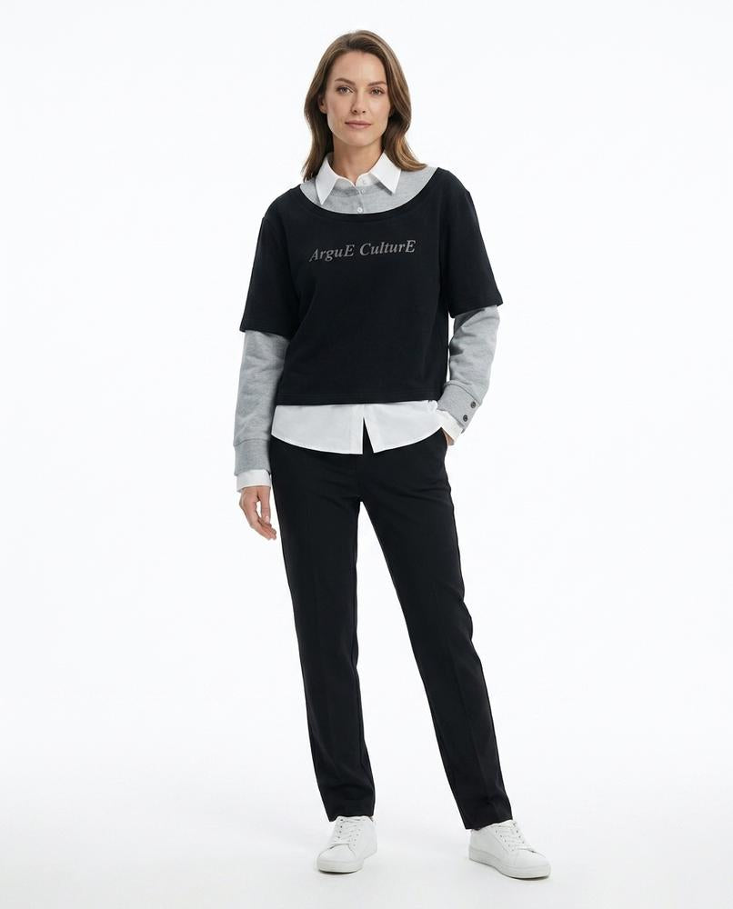 Nord Wear - Veduv | Layered-Look Text-Graphic Sweatshirt Unisex