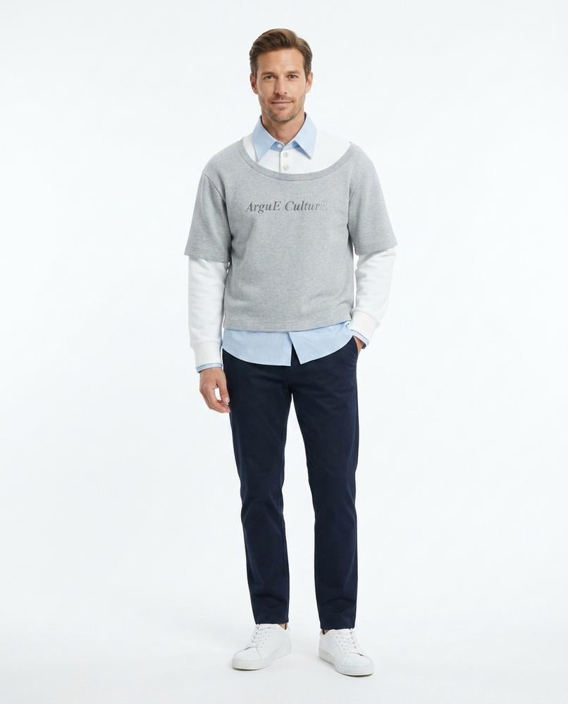 Nord Wear - Veduv | Layered-Look Text-Graphic Sweatshirt Unisex