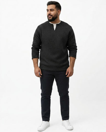 Nord Wear - Tovar | Textured Split-Neck Sweater Men
