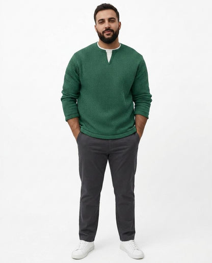 Nord Wear - Tovar | Textured Split-Neck Sweater Men
