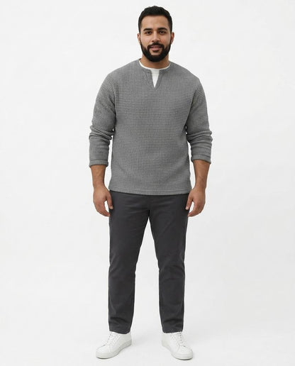 Nord Wear - Tovar | Textured Split-Neck Sweater Men