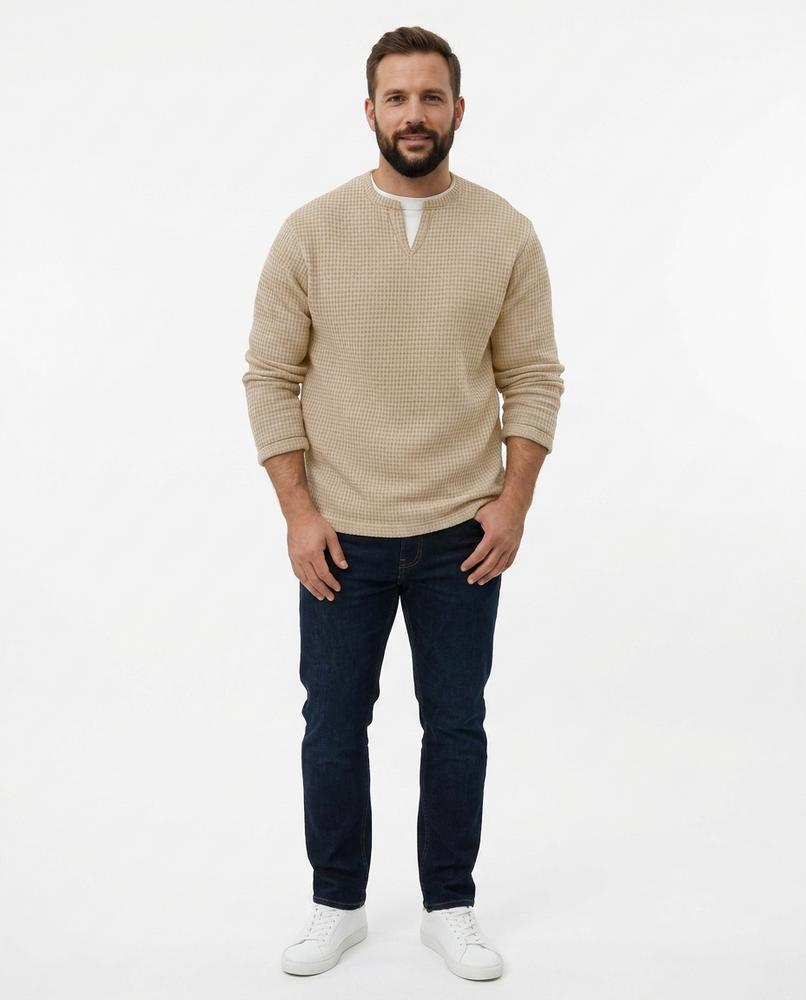 Nord Wear - Tovar | Textured Split-Neck Sweater Men