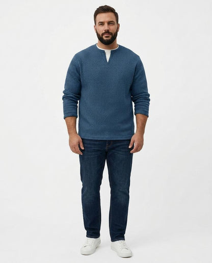 Nord Wear - Tovar | Textured Split-Neck Sweater Men