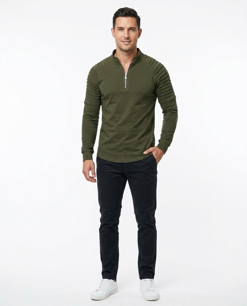 Nord Wear - Kidan | Quarter-Zip Ribbed-Shoulder Sweater Men