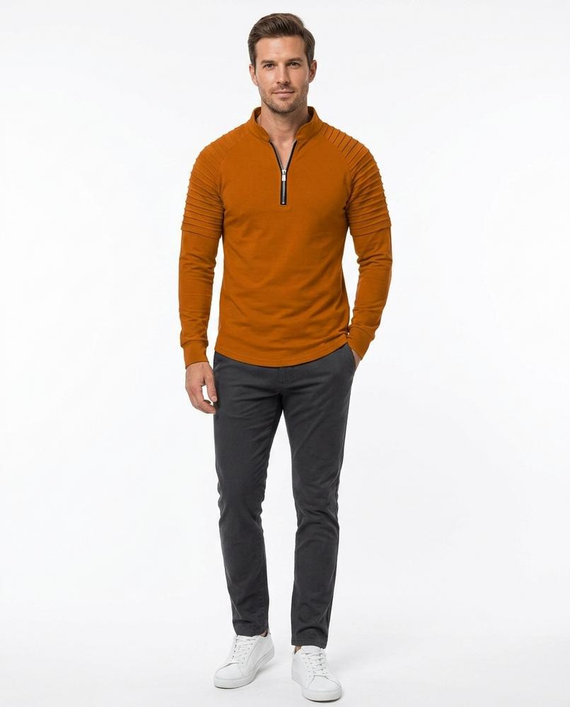 Nord Wear - Kidan | Quarter-Zip Ribbed-Shoulder Sweater Men