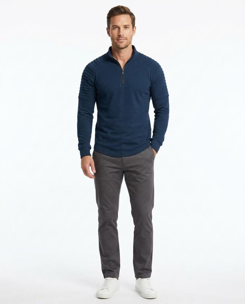 Nord Wear - Kidan | Quarter-Zip Ribbed-Shoulder Sweater Men
