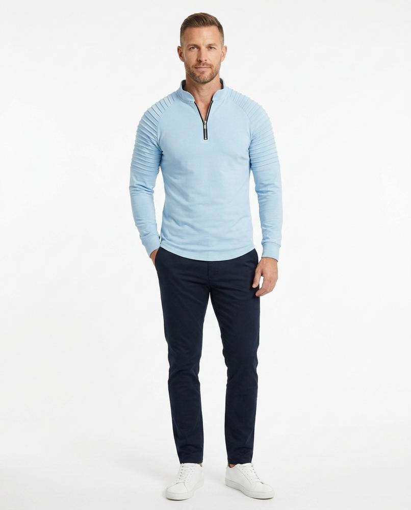 Nord Wear - Kidan | Quarter-Zip Ribbed-Shoulder Sweater Men